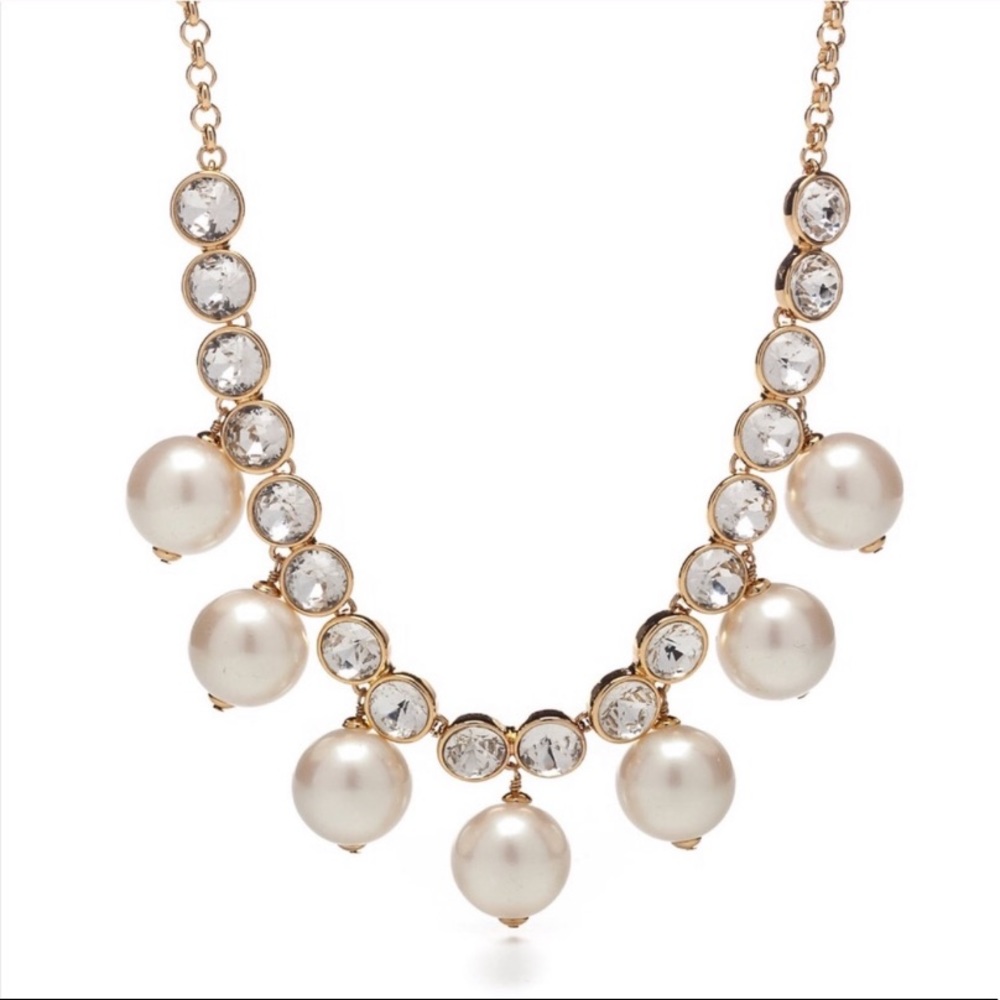 Kate spade gold - tone crystal and bead necklace.